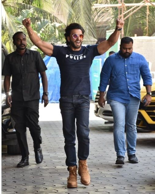 Ranveer at the trailer launch of Sooryavanshi